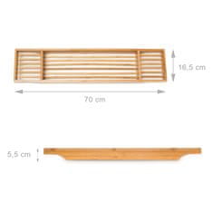 UNBRANDED Regal za kopalno kad s 3 prekati 