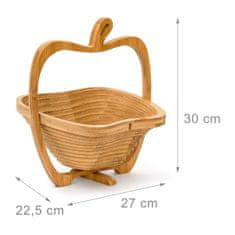 UNBRANDED Košara sadja iz bambusa 