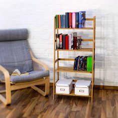 UNBRANDED Knjižna polica iz bambusa 