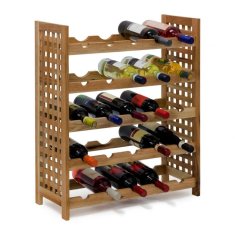 UNBRANDED Stojalo za vino iz oreha za 25 steklenic 