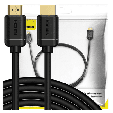 BASEUS HDMI KABEL 2.0 BASEUS, 4K 60HZ, 3D, HDR, 18GBPS, 3M (ČRN)