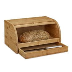 UNBRANDED Košara za kruh s predalom Bamboo 