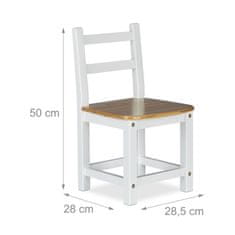 UNBRANDED Otroški stol RUSTICO bel 