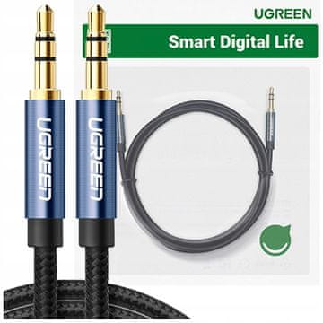 Ugreen ugreen AV122 3,5 mm AUX mini vtični kabel 1,5 m (črn)