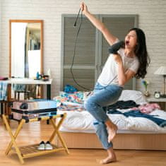 UNBRANDED Prtljažna klop iz bambusa s shrambo 