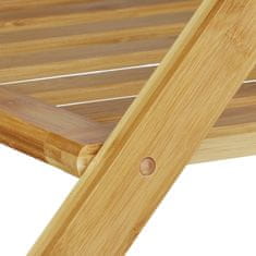 UNBRANDED Prtljažna klop iz bambusa s shrambo 