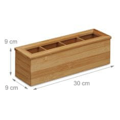 UNBRANDED Čaj v bambusu s 4 predelki 