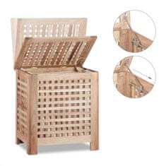 UNBRANDED Koš za perilo oreh 