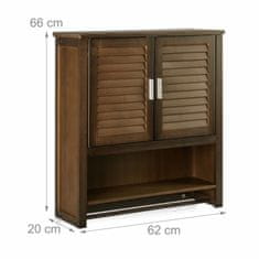 UNBRANDED Stenska omarica temno rjava LAMELLA 