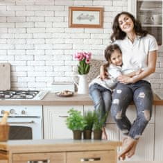 UNBRANDED Kuhinjski voziček z marmorno ploščo 