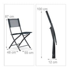 UNBRANDED Set zložljivih vrtnih stolov 2 