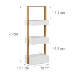 UNBRANDED Kopalniški regal s tremi prekati 
