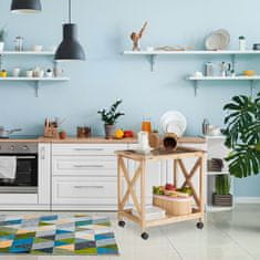 UNBRANDED Kuhinjski voziček iz oreha 