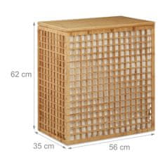 UNBRANDED Košara za perilo z 2 predelkoma 