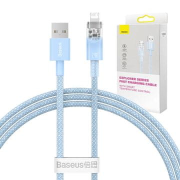 BASEUS Baseus Explorer USB-Lightning hitri polnilni kabel 2,4 A, 1 m (modra)