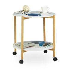 UNBRANDED Stranska mizica s kolesi in 2 nivoji 