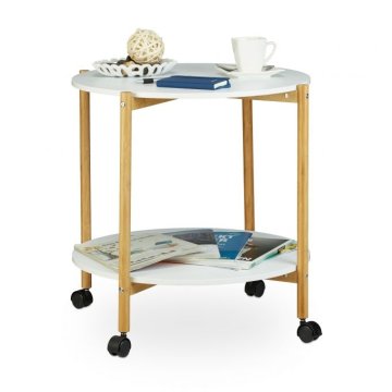 UNBRANDED Stranska mizica s kolesi in 2 nivoji