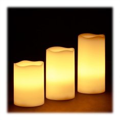 UNBRANDED Set 3 voščenih LED luči 