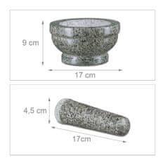 UNBRANDED Granitna terilnica in pest 17 cm 