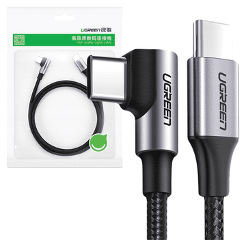 Ugreen UGREEN KABEL USB-C NA USB-C KOTNI 60W QC 3.0 PD 1M ZA TELEFONE IN TABLICE