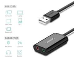 Ugreen UGREEN ZUNANJA USB ZVOČNA KARTICA ZA PRENOSNI RAČUNALNIK AVDIO PRETVORNIK