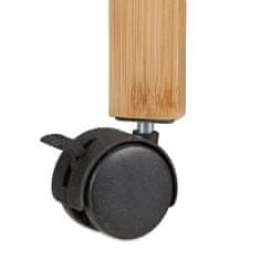 UNBRANDED Kuhinjski voziček iz bambusa z 2 policama 