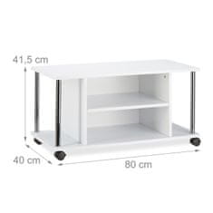 UNBRANDED TV mizica bela s koleščki 