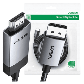 Ugreen KABEL UGREEN DP119 4K DISPLAY PORT NA HDMI, 1 M, ENOSMERNI