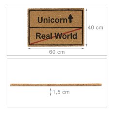 UNBRANDED Predpražnik iz kokosovih vlaken Unicorn/Real World 