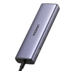 Ugreen UGREEN HUB USB-C ADAPTER NA USB A HDMI RJ45 PD VEČFUNKCIJSKI PRETVORNIK 6V1