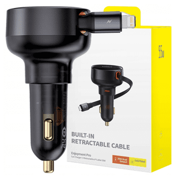 BASEUS BASEUS AVTOPOLNILEC ZA LIGHTNING IPHONE 11 12 13 14 Z USB-C KABLOM