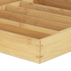 UNBRANDED Posoda za jedilni pribor bambus 40 cm raztegljiva 