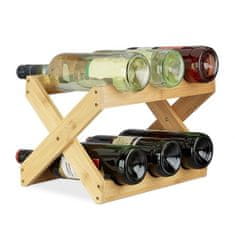 UNBRANDED Stojalo za vino iz naravnega bambusa 
