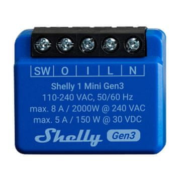 Shelly Krmilnik Shelly 1 Mini Gen3 WiFi/Bluetooth