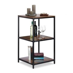UNBRANDED Kvadratni talni regal s 3 policami 
