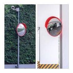 UNBRANDED Prometno ogledalo 60 cm rdeče 