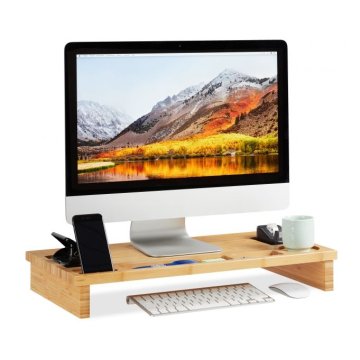 UNBRANDED Stojalo za monitor iz bambusa