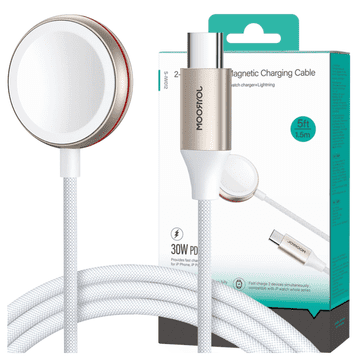 Joyroom MAGNETNI POLNILEC ZA APPLE WATCH JOYROOM S-IW011 USB-C 5W 1,2M (BEL)