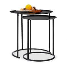 UNBRANDED Okrogla klubska mizica, set 2 