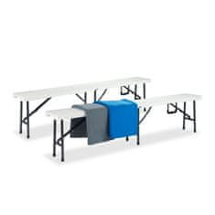 UNBRANDED Bela pivska klop Set 2 kom 