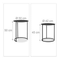 UNBRANDED Okrogla klubska mizica, set 2 