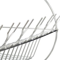 UNBRANDED Stojalo za posodo iz nerjavečega jekla z držalom za kozarec 