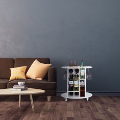 UNBRANDED Velik regal za vino na kolesih 