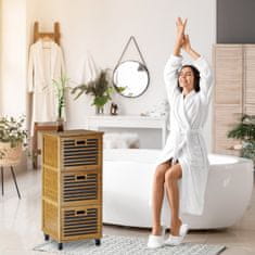 UNBRANDED Kopalniški regal voziček iz bambusa 