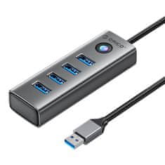 Orico Adapter Hub Orico PDD4U USB za 4x USB 3.0 (siva)
