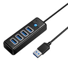 Orico Adapter USB hub za 4x USB 3.0 Orico, 5 Gbps, 0,15 m (črn)