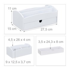 UNBRANDED Namizni organizator Bamboo White 