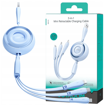 Joyroom JOYROOM 3V1 KABEL USB NA USB-C NA LIGHTNING MICRO 1M 3.5A ZA TELEFONE