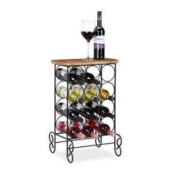 UNBRANDED Kovinsko stojalo za vino za 12 steklenic
