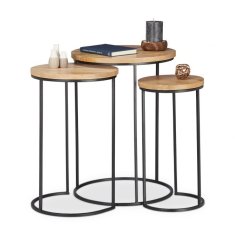 UNBRANDED 3-paket stranske mizice 